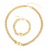 Women's 2024 Stainless Steel Dainty Gold Necklace - Fashion Jewelry Set with Necklace and Bracelet