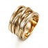 Stainless Steel 14K Gold Filled Overlapping Intertwined Crossover Knotted Statement Ring