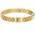 Fashion Stainless Steel 18K Gold Plated Watchband Link Chain Bracelet Bangle Jewelry Women