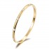 316L stainless steel 14K Gold Plated Clear Stones Love Thin Snap On Bangle