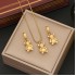 Cute Bear Stainless Steel Jewelry Sets for Women Various Necklace Earring Fashion Bracelet No Tarnish 18 K Gold Jewelry Set